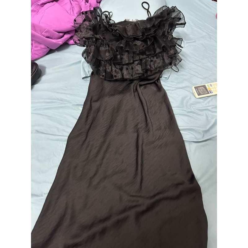 Maxi lụa Zara newtag sz S