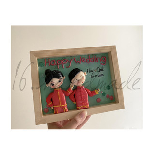 Tranh chân dung đất sét tự khô theo yêu cầu by 16.handmade