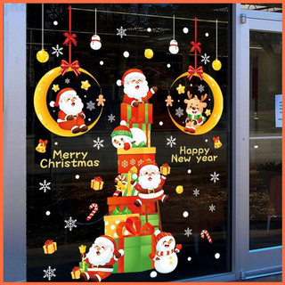 [Nhiều mẫu] Decal Noel 2024 dán kính hít tĩnh điện (không keo)