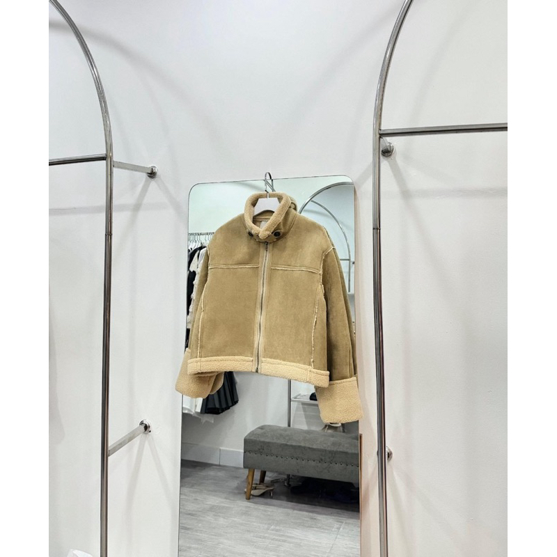 Áo da lộn trần bông