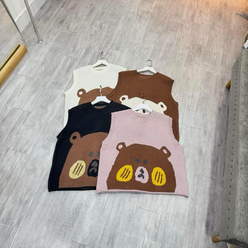 Áo gile gấu cute