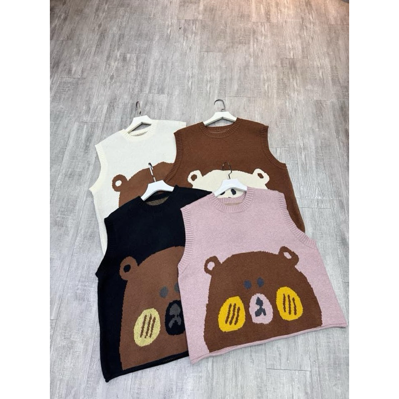 Áo gile gấu cute