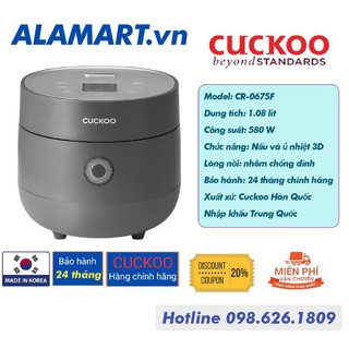Nồi cơm điện 1,0 lít cuckoo cr-0675f dùng 2 - 4 người