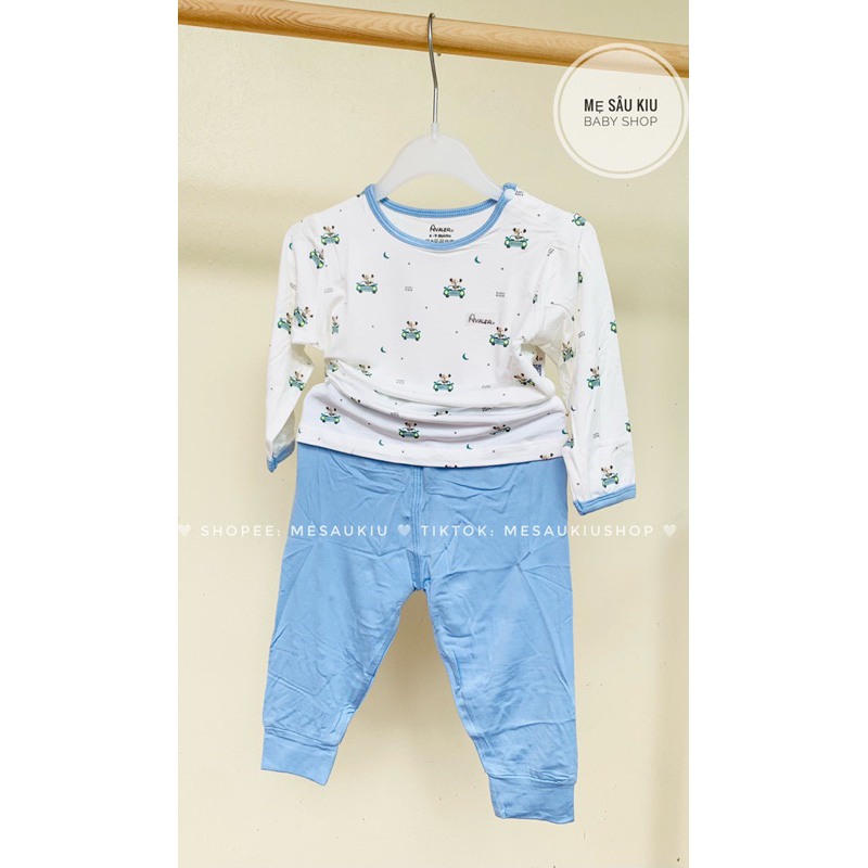 Bộ Avaler cài vai dài tay sợi tre cao cấp