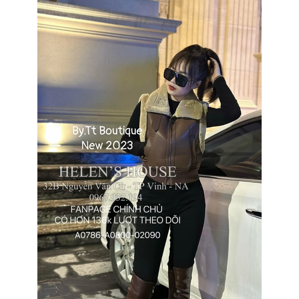 Áo Khoác Gile Da lộn viền lông hàng QCCC , 3 màu Hot hit - Áo gile dày dặn ấm áp