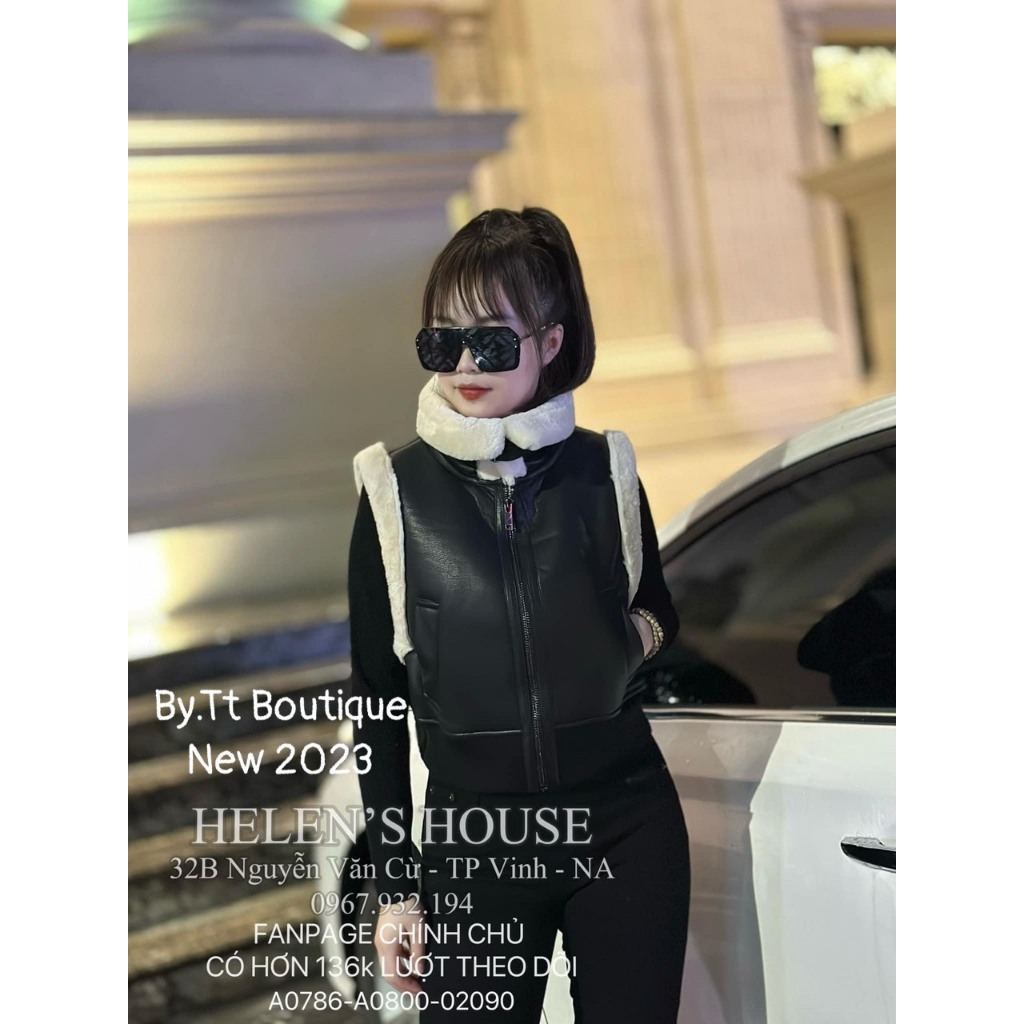 Áo Khoác Gile Da lộn viền lông hàng QCCC , 3 màu Hot hit - Áo gile dày dặn ấm áp