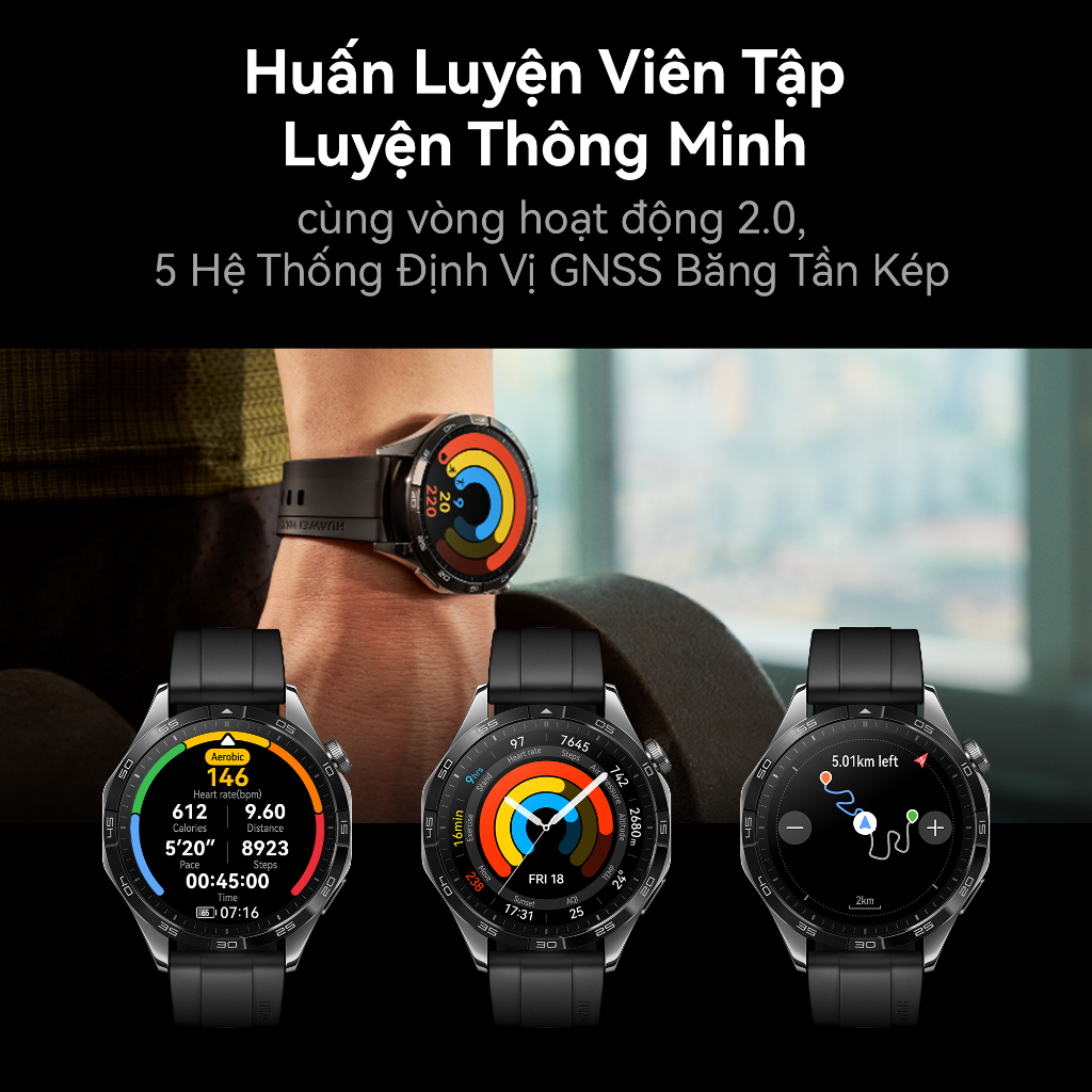 Đồng Hồ Thông Minh HUAWEI WATCH GT 4 46mm - Hàng Phân Phối Chính Hãng