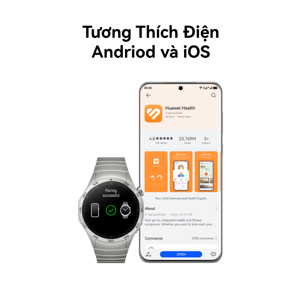 Đồng Hồ Thông Minh HUAWEI WATCH GT 4 46mm - Hàng Phân Phối Chính Hãng