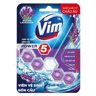 Viên Treo Bồn Cầu Vim Power Hương Chanh/ Trà Xanh & Chanh Vàng/ Hương Lavender 55G