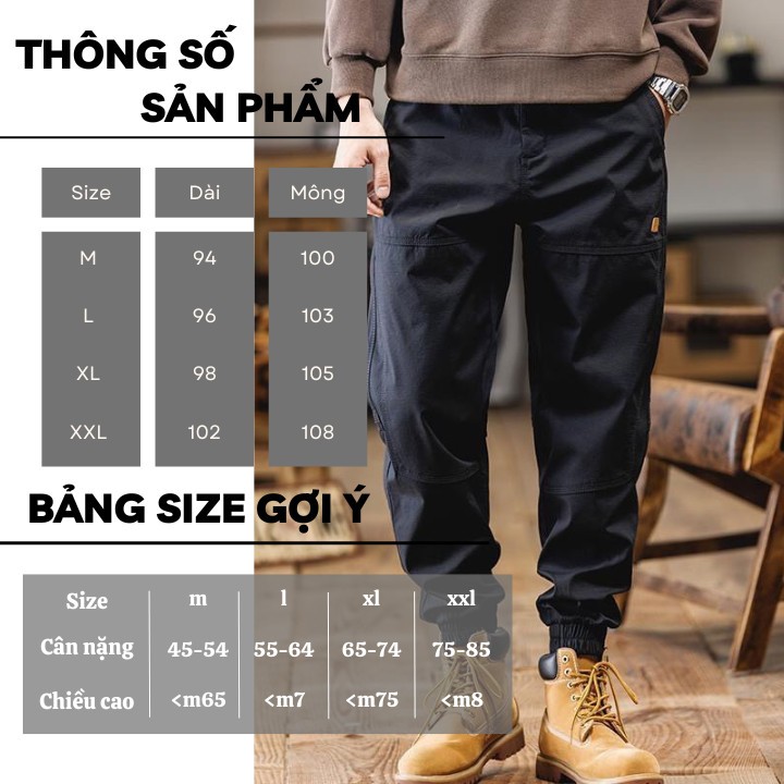 Quần Jogger nam nữ, quần kaki cao cấp nam nữ phong cách cao cấp co giãn có khoá kéo