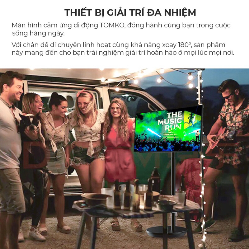 MÀN HÌNH DI ĐỘNG THÔNG MINH TOMKO GOWICHME 22 INCH DÙNG HÁT KARAOKE , XEM PHIM GIẢI TRÍ CHẤT LƯỢNG CAO - 432 VIETNAM