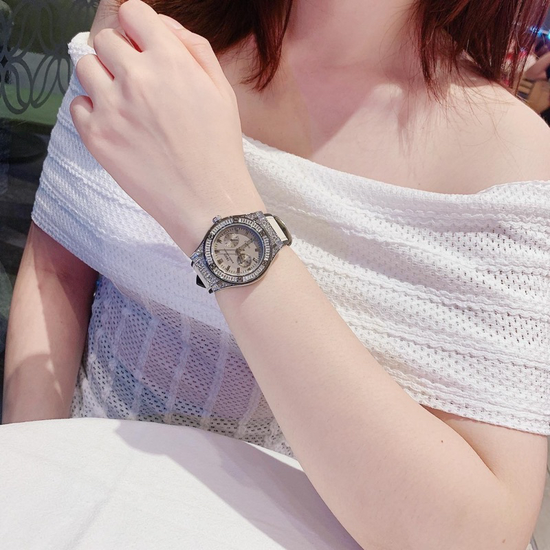 Đồng hồ nữ IBSO chính hãng dáng Hub,lot full box xịn sò sz 34mm, chạy full 5kim