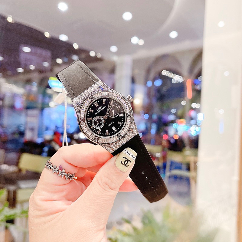 Đồng hồ nữ IBSO chính hãng dáng Hub,lot full box xịn sò sz 34mm, chạy full 5kim