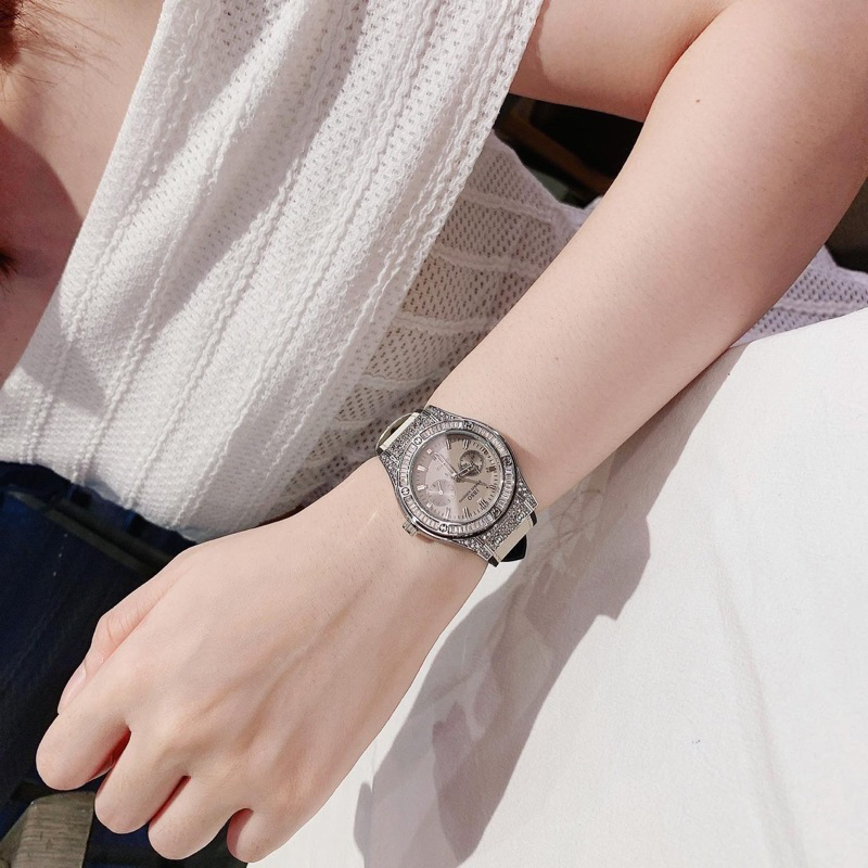 Đồng hồ nữ IBSO chính hãng dáng Hub,lot full box xịn sò sz 34mm, chạy full 5kim