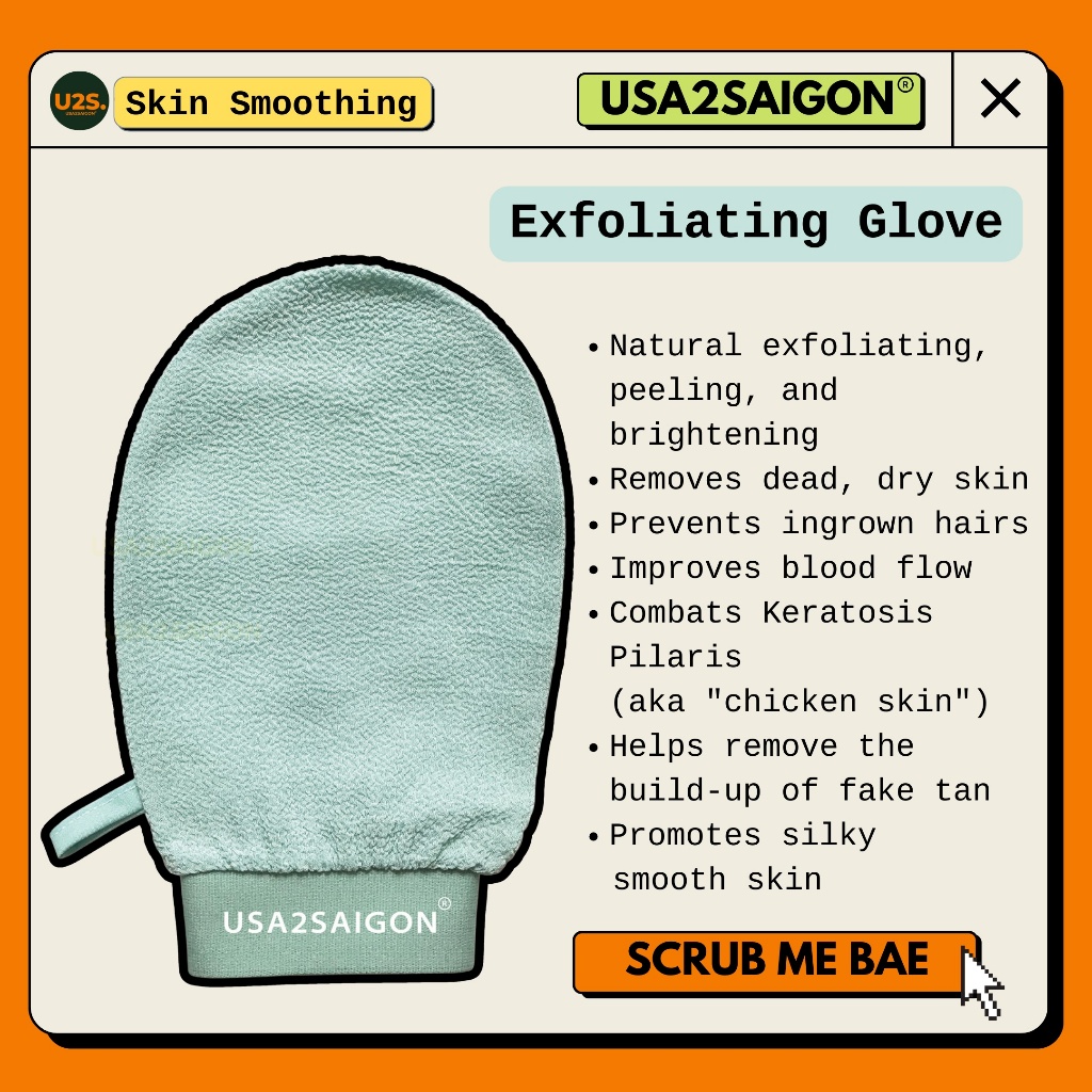 Găng tay tẩy da chết USA2SAIGON Exfoliating Body Glove