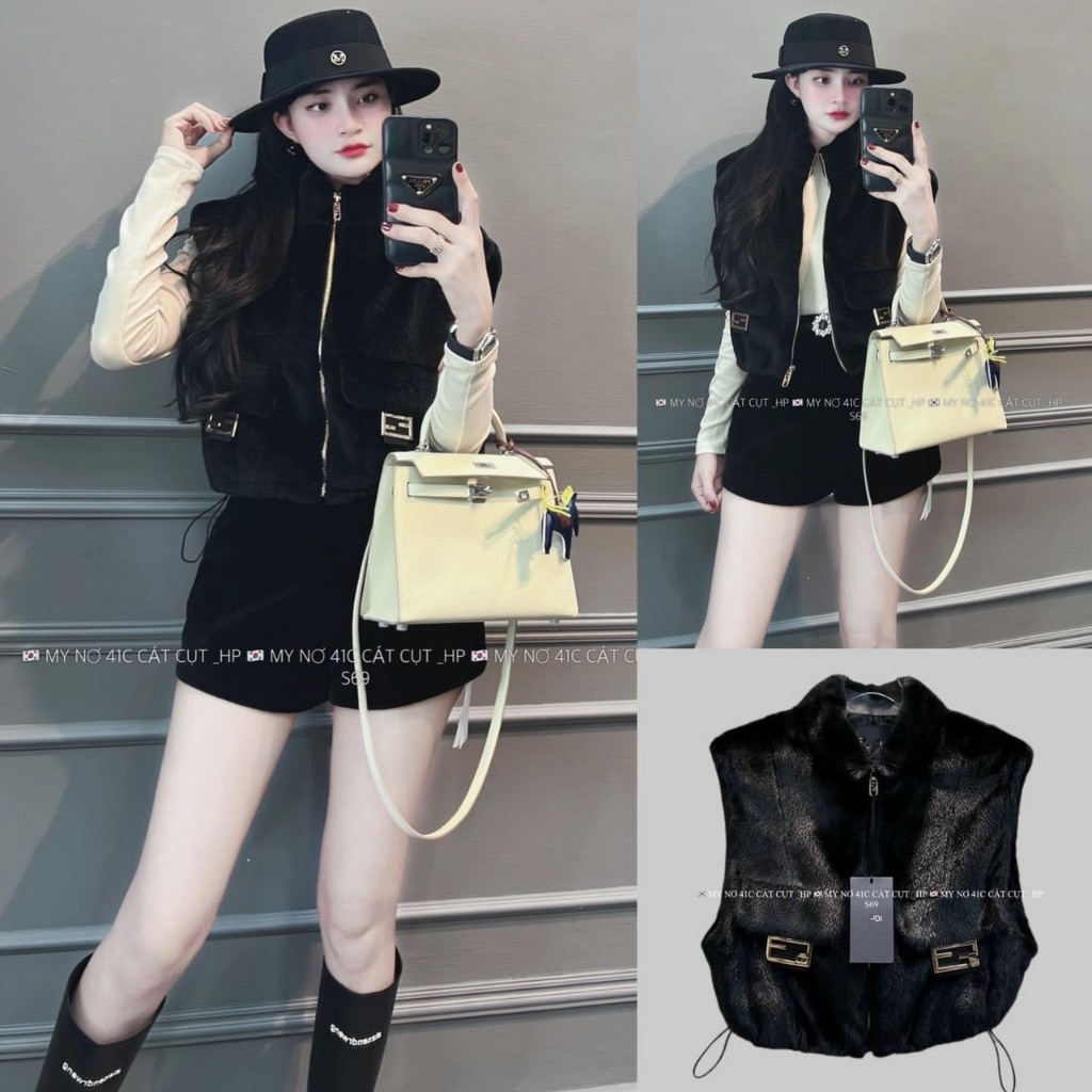 Áo ấm gile lông hot- áo gile cổ cao kiểu dáng basic retro thời trang nam nữ, Áo ấm mùa đông nhiều màu