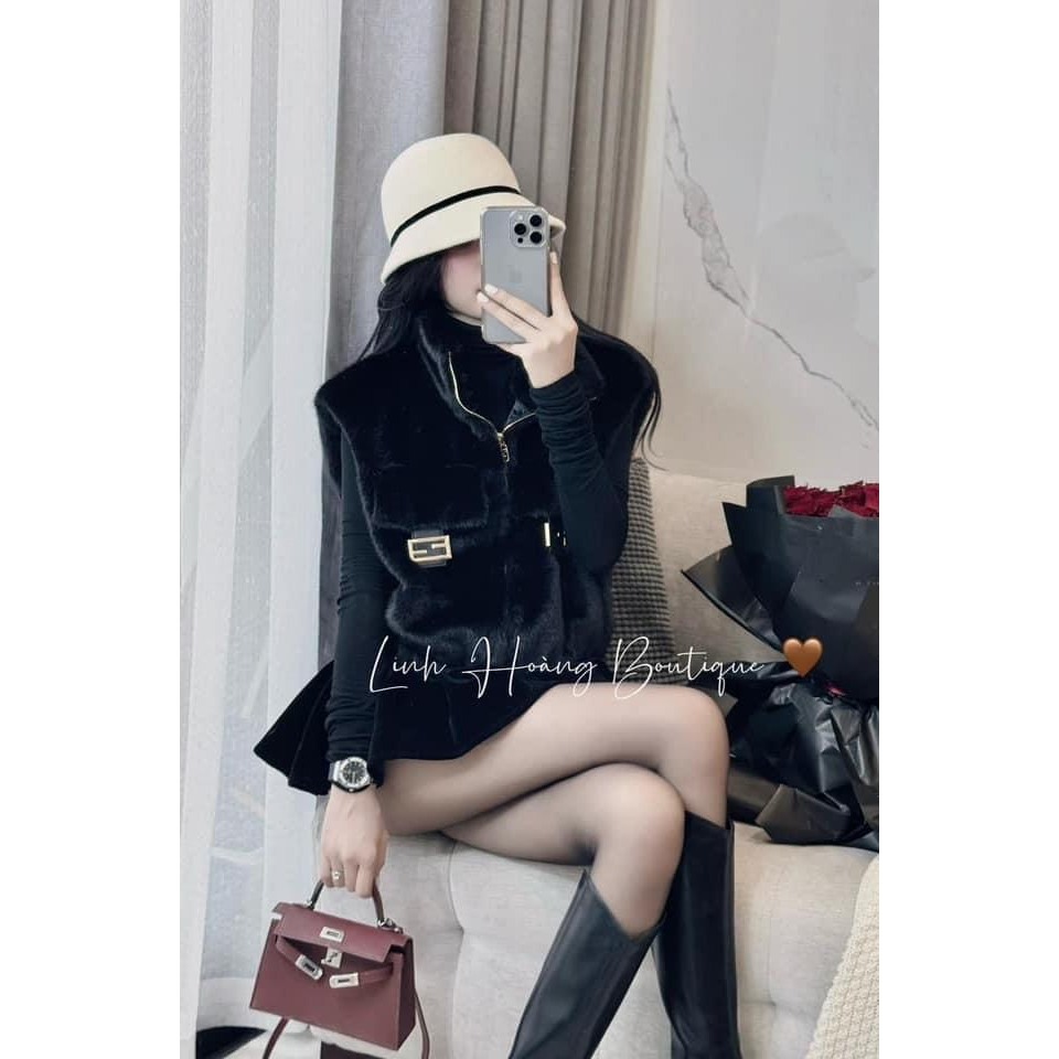 Áo ấm gile lông hot- áo gile cổ cao kiểu dáng basic retro thời trang nam nữ, Áo ấm mùa đông nhiều màu