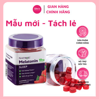 Kẹo ngủ Natrol Melatonin Gummies kẹo dẻo hỗ trợ giấc ngủ ngon 10mg date 9/2025 - Tách lẻ