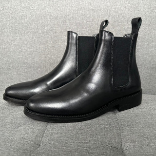 Giày Da Chelsea Boots Nam Đế Phíp Gỗ Cao Cổ, Giày Da Bò Nappan Nguyên Tấm Mũi Tròn Sang Trọng