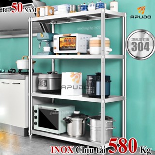  Kệ Bếp Inox Cao Cấp Kệ Để Đồ Inox 304 Nhập Khẩu Kệ Lò Vi Sóng 2 3 4 5 Tầng Giá Inox Có Bánh Xe HP79 