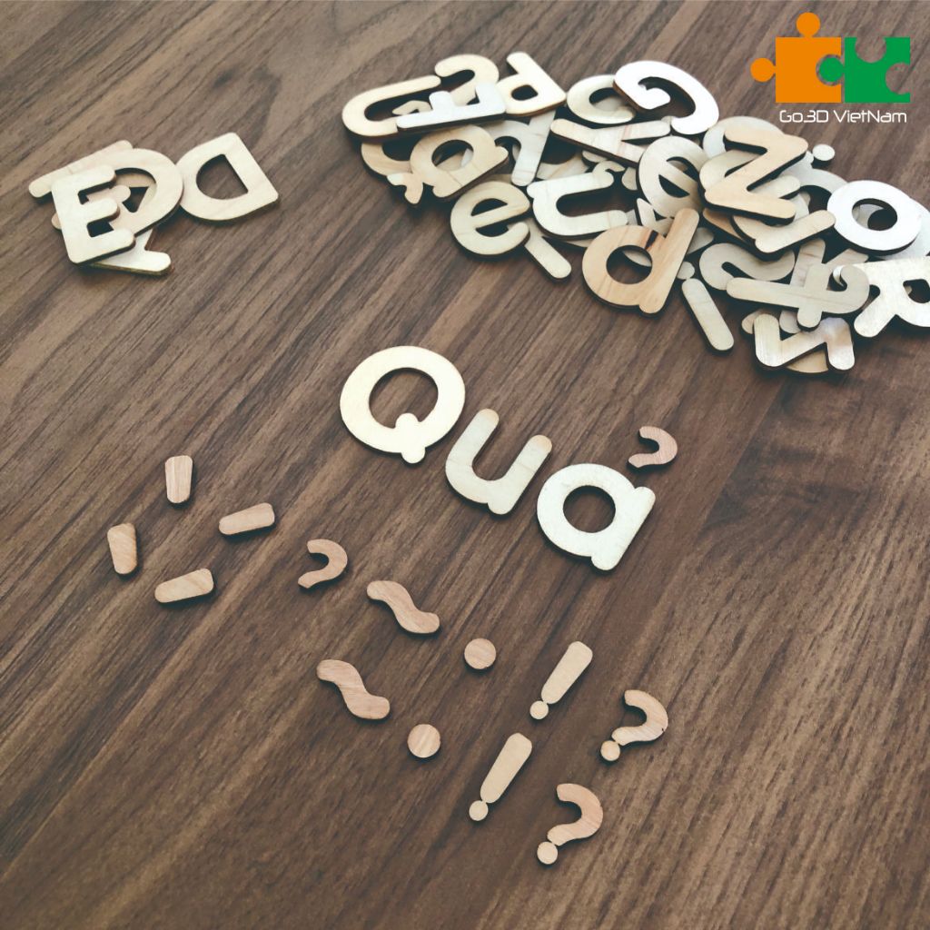 Bộ dấu thanh tiếng việt bằng gỗ