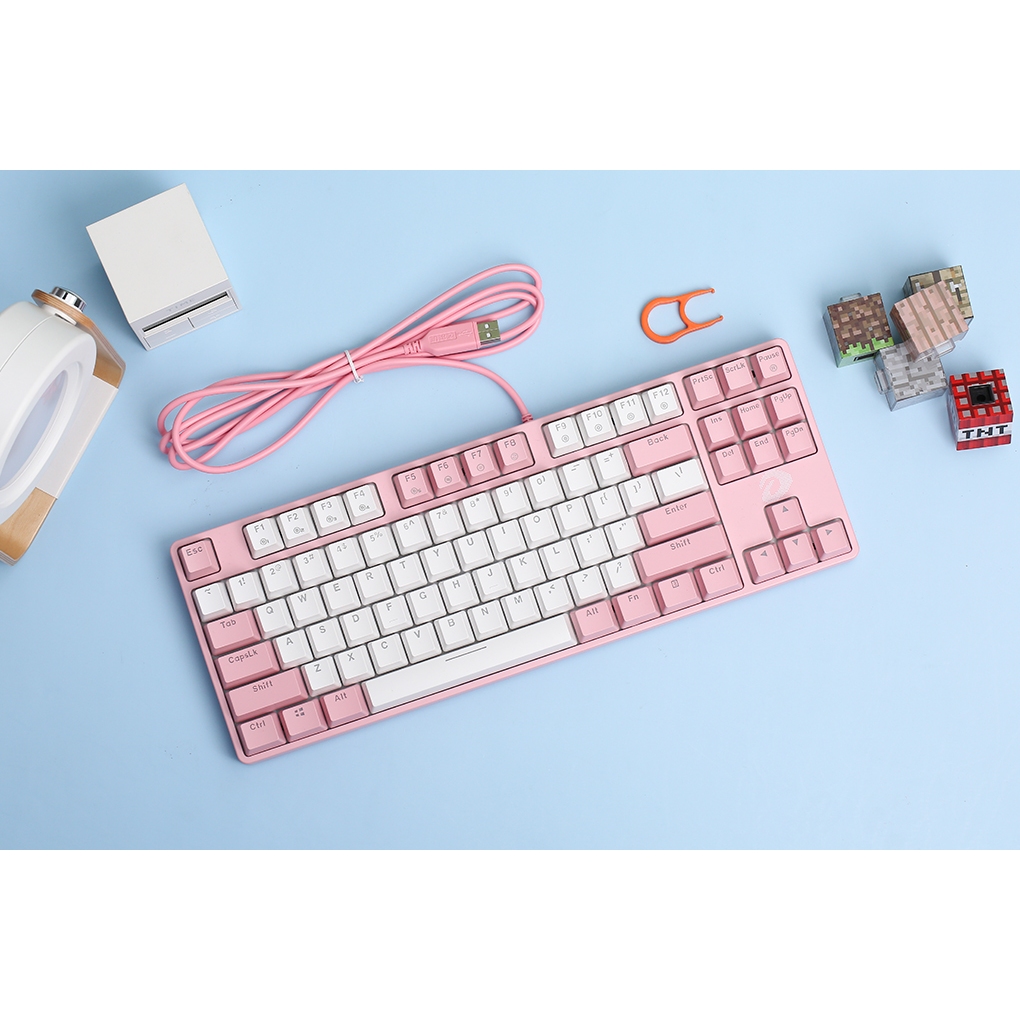 Bàn phím cơ 2ND DAREU EK87 V2 PINK / WHITE / black Gaming