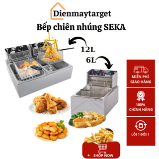 Bếp chiên nhúng điện Seka Sunny 6L, 12L inox cao cấp, bếp chiên ngập dầu bảo hành 12 tháng