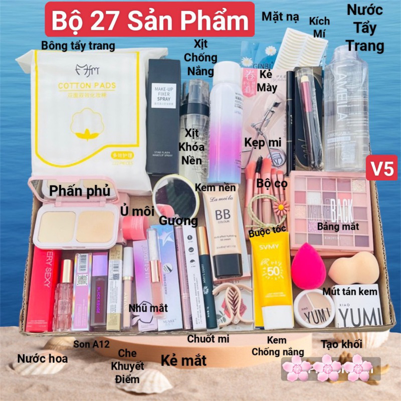 Bộ Trang Điểm 27 Món Đầy Đủ Makeup/Trang Điểm Đi Tiệc/Trang Điểm Cá Nhân Cơ Bản