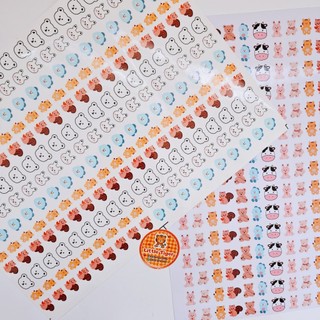Sticker nhiệt dán bình sữa và đồ dùng cho bé (có chống nước) / Sticker Gấu , thỏ, khủng long, sóc, hổ