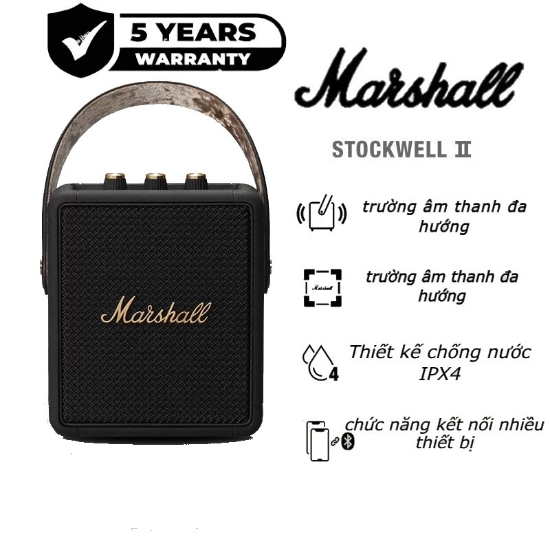 Loa bluetoooth Marshall Stockwell II chính hãng cao cấp,loa không dây Marshall M12 âm thanh đỉnh pin cực trâu có BH