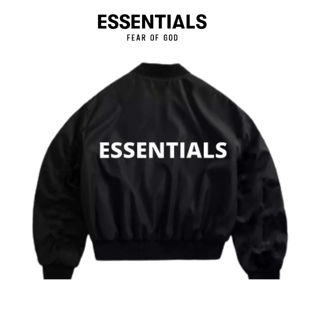 Áo Bomber ESSENTIALS 3 lớp Nam Nữ , Áo khoác bomber ESSENTIALS Jacket Cao Cấp Latizia