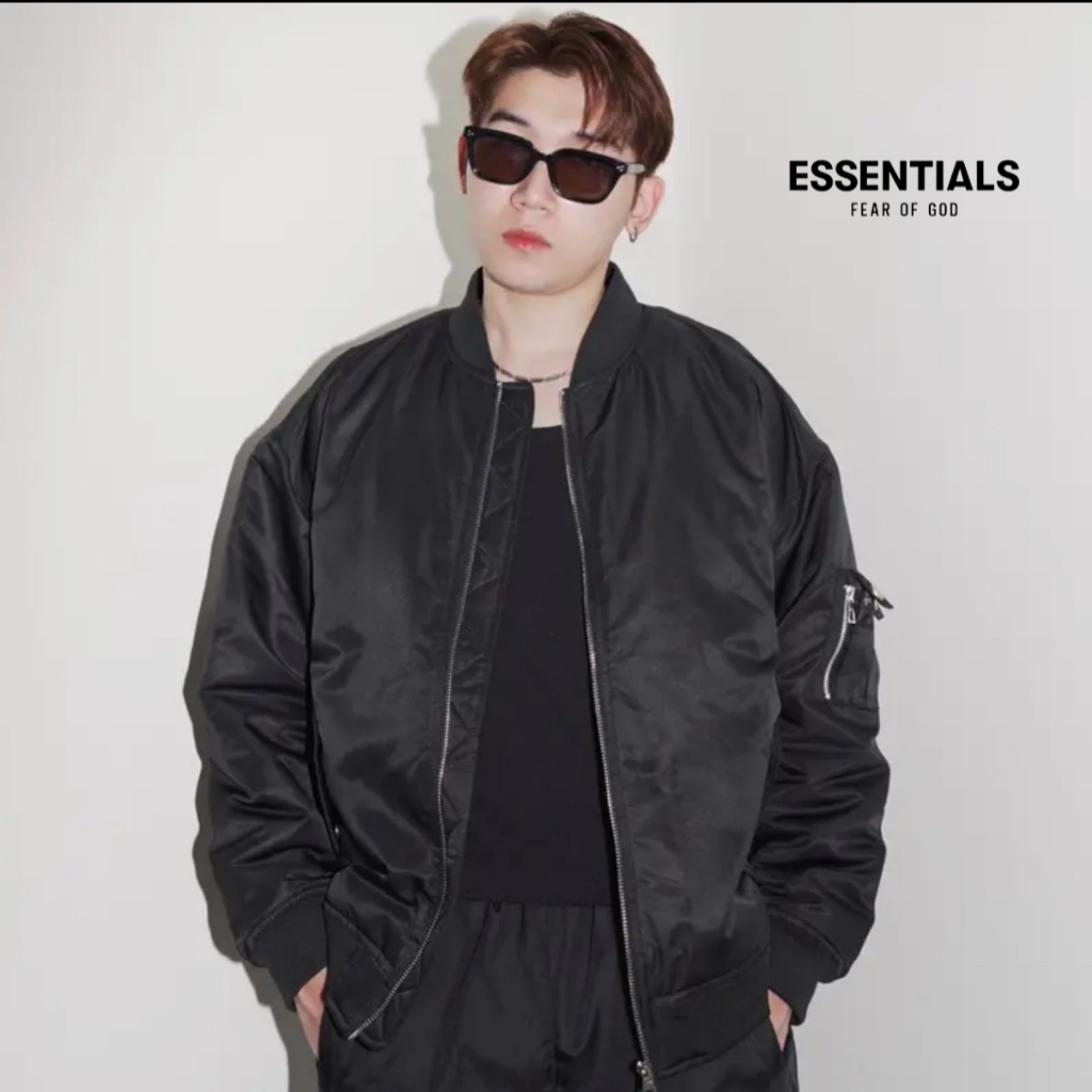 Áo Bomber ESSENTIALS 3 lớp Nam Nữ , Áo khoác bomber ESSENTIALS Jacket Cao Cấp Latizia