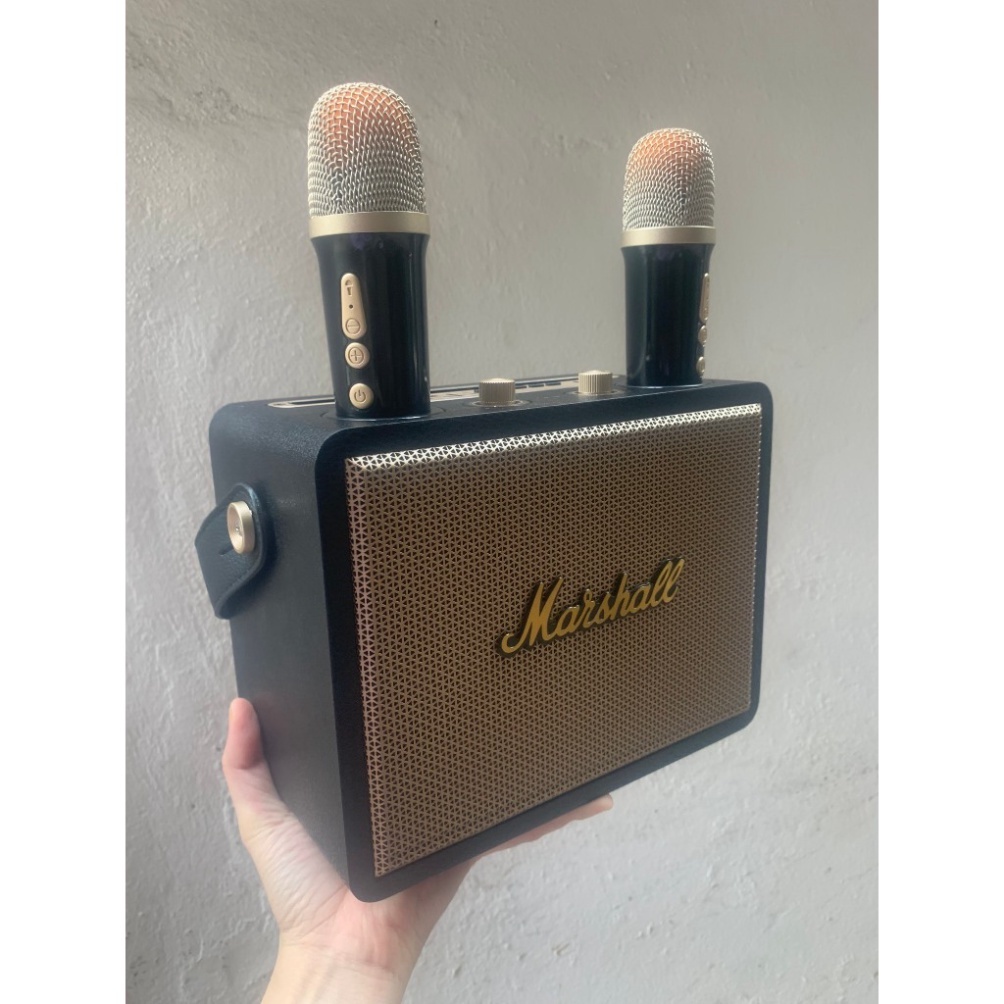 Loa Karaoke Bluetooth Marshall MA-530 tặng kèm 2 mic,loa không dây hát karaoke cực hay âm bass chuẩn có chế độ bảo hành