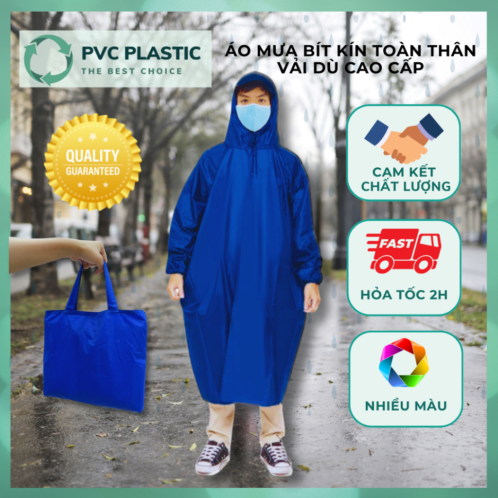 Áo mưa bít vải dù  - Hàng Việt Nam chất lượng cao