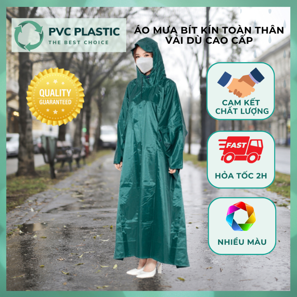 Áo mưa bít vải dù  - Hàng Việt Nam chất lượng cao