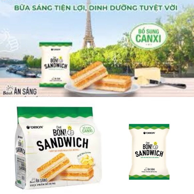 Bánh ăn sáng C’est bon sandwich phomai chà bông bịch 6 cái