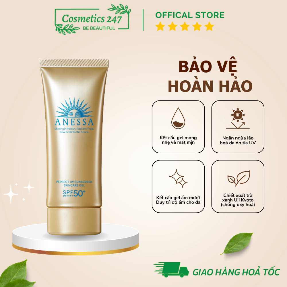 Gel chống nắng Anessa Perfect UV Sunscreen Skincare Gel SPF50+ PA++++ 90G