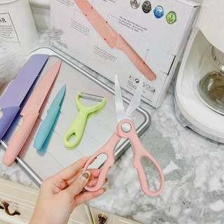 Bộ dao nhà bếp lúa mạch 5 món kháng khuẩn