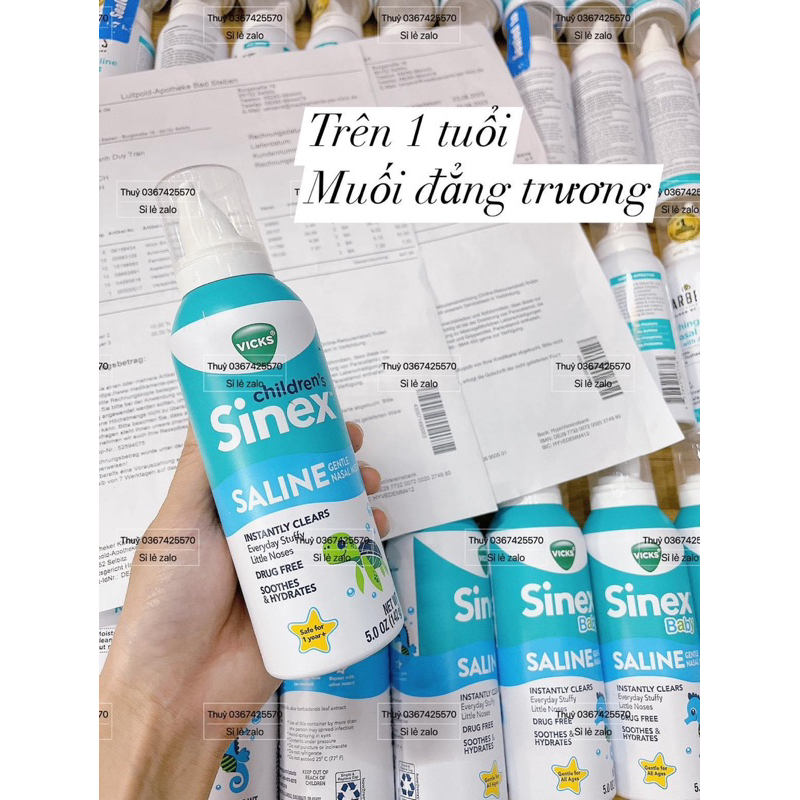 Xịt mũi lô hội Vicks - Wick Sinex Avera cho bé 0m+ , 6Y+ và người lớn
