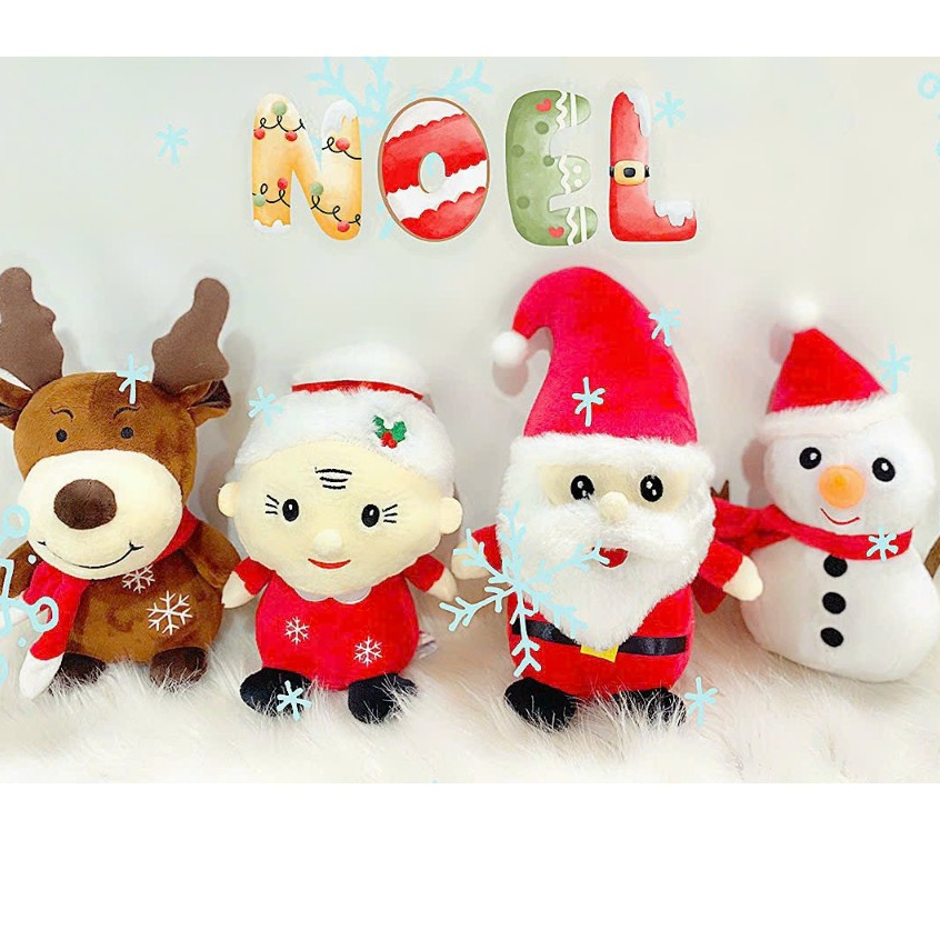Gấu Bông Ông Gìa Noel, Bà Gia Noel, Tuần Lộc, Người Tuyết đáng Yêu Đón giáng sinh vui vẻ