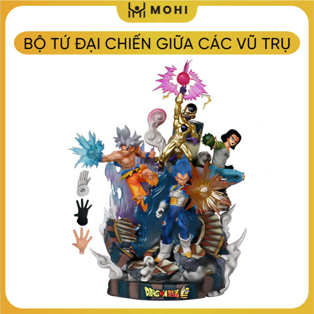 Mô hình Vegeta , Goku , số 17 , Fieza đại chiến giữa các vũ trụ cao 52cm, nặng 7kg. Mô hình Dragon Ball - Có Hộp màu