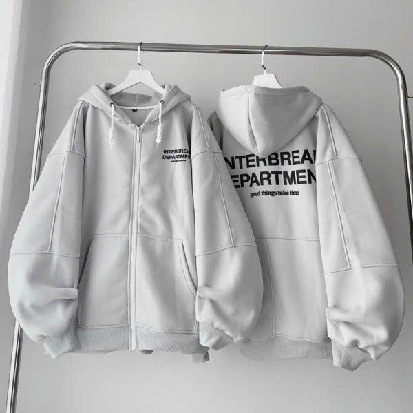Áo Khoác Hoodie Zip Nam Nữ Khóa Kéo Chất Nỉ Nón 2 Lớp in Interbreak Thời Trang 777Thoodie636 636