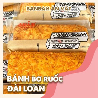 Bánh mì bơ sữa sốt ruốc luck family bánh ăn vặt thơm ngon hấp