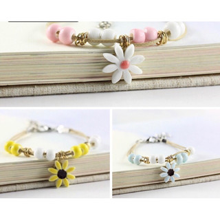 🌸Vòng tay gốm hoa Daisy, vòng tay Quảng Châu kiểu dáng nhẹ nhàng, màu ngọt dễ thương