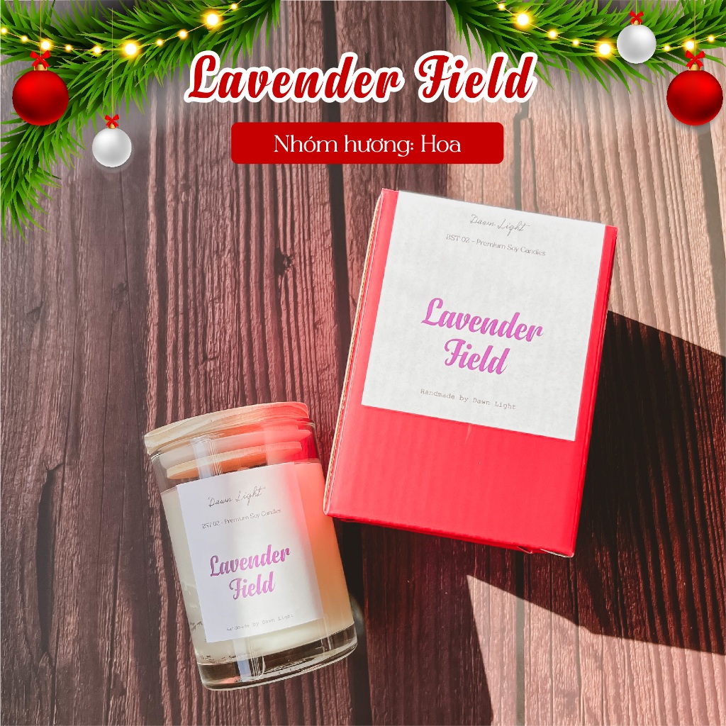 Nến thơm phòng cao cấp handmade hương Lavender Field cho phòng vừa và nhỏ Dawn Light