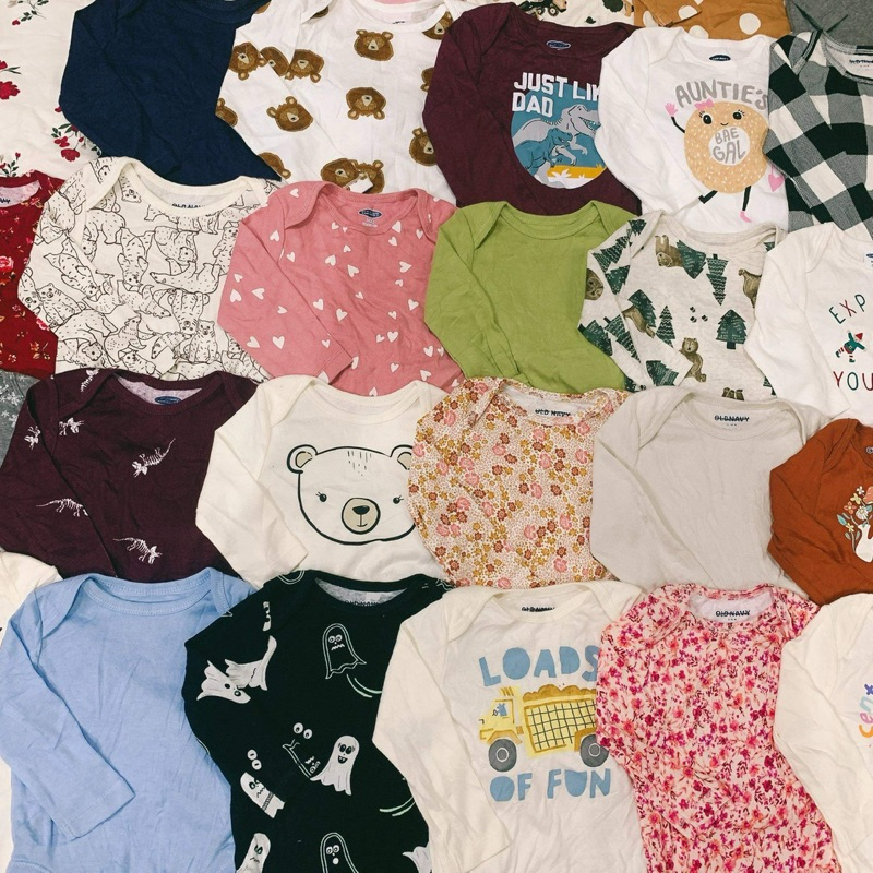 Hiệu Old.Navy, G.a.p, Petit beguin Body chip dài tay cotton xuất xịn hàng cao cấp