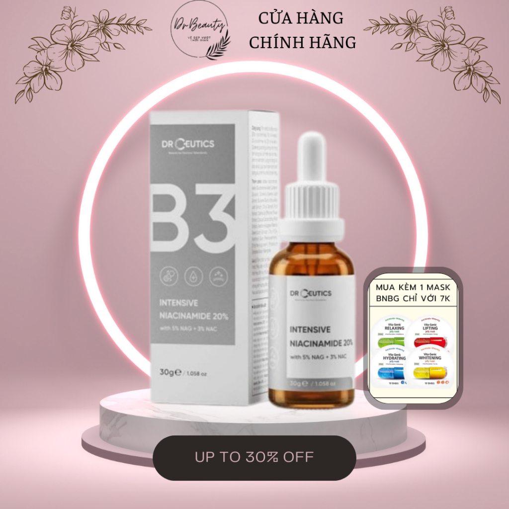 Tinh chất serum giảm thâm & sáng da DrCeutics Intensive Niacinamide 20%
