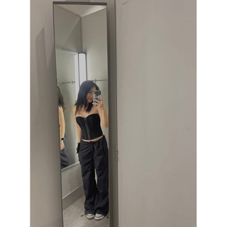 Quần vải dù đen BLACK CARGO PANTS