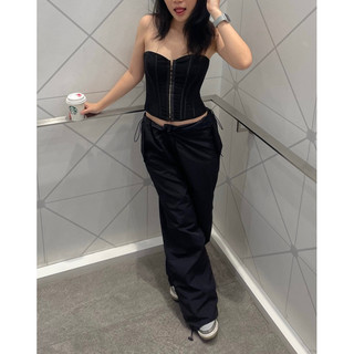 Quần vải dù đen BLACK CARGO PANTS