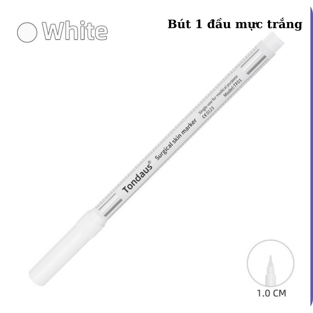Bút đánh dấu da phẫu thuật,da giả ,học tiêm Filler xóa nhăn bút vô khuẩn kèm thước